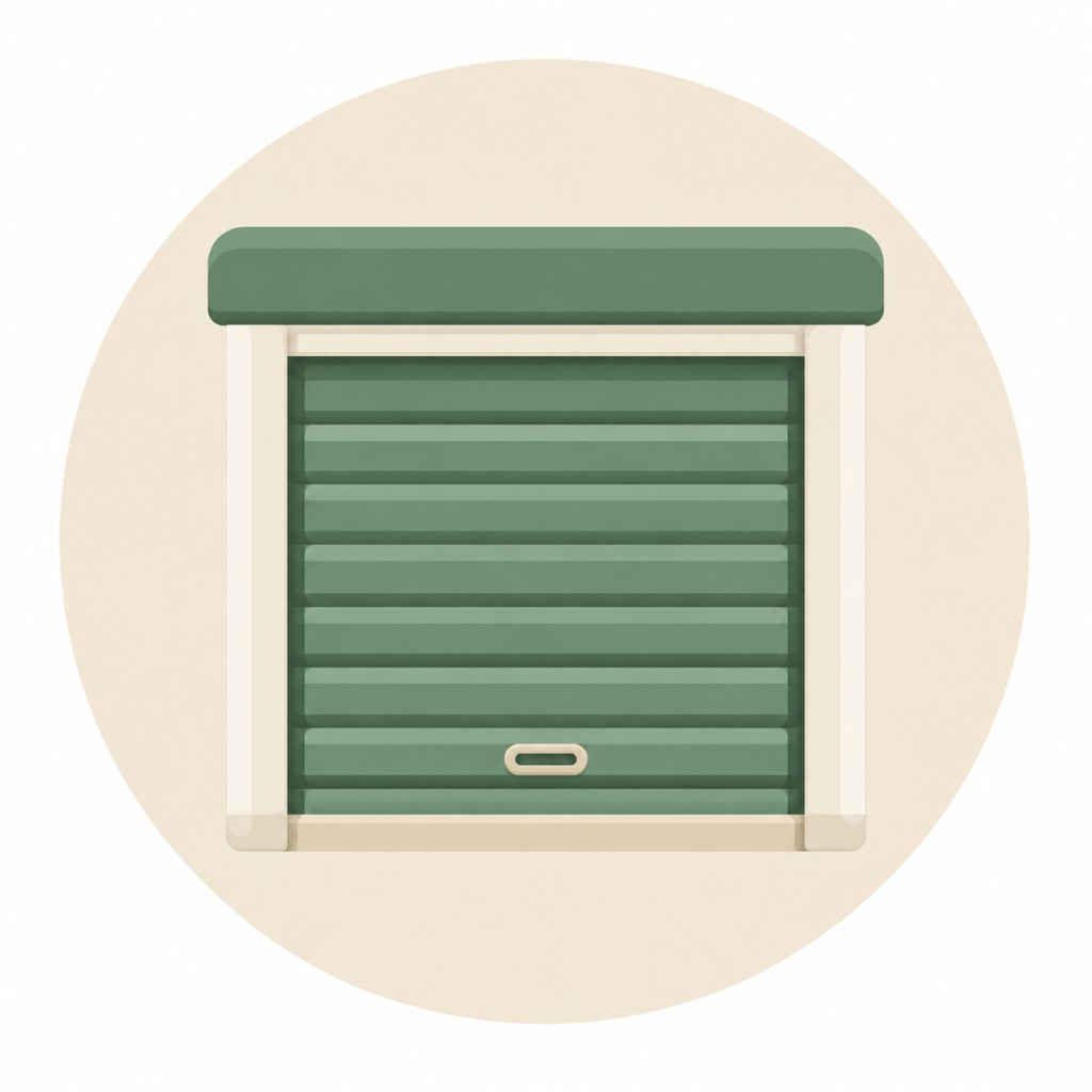 A closed green storage unit